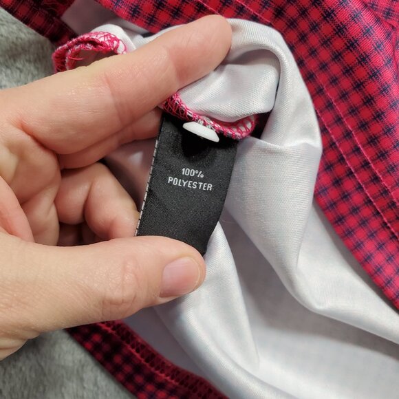 Pro Tour Cool Play Performance Golf Polo Plaid Purple Black Men Sz 2XL - Picture 4 of 10